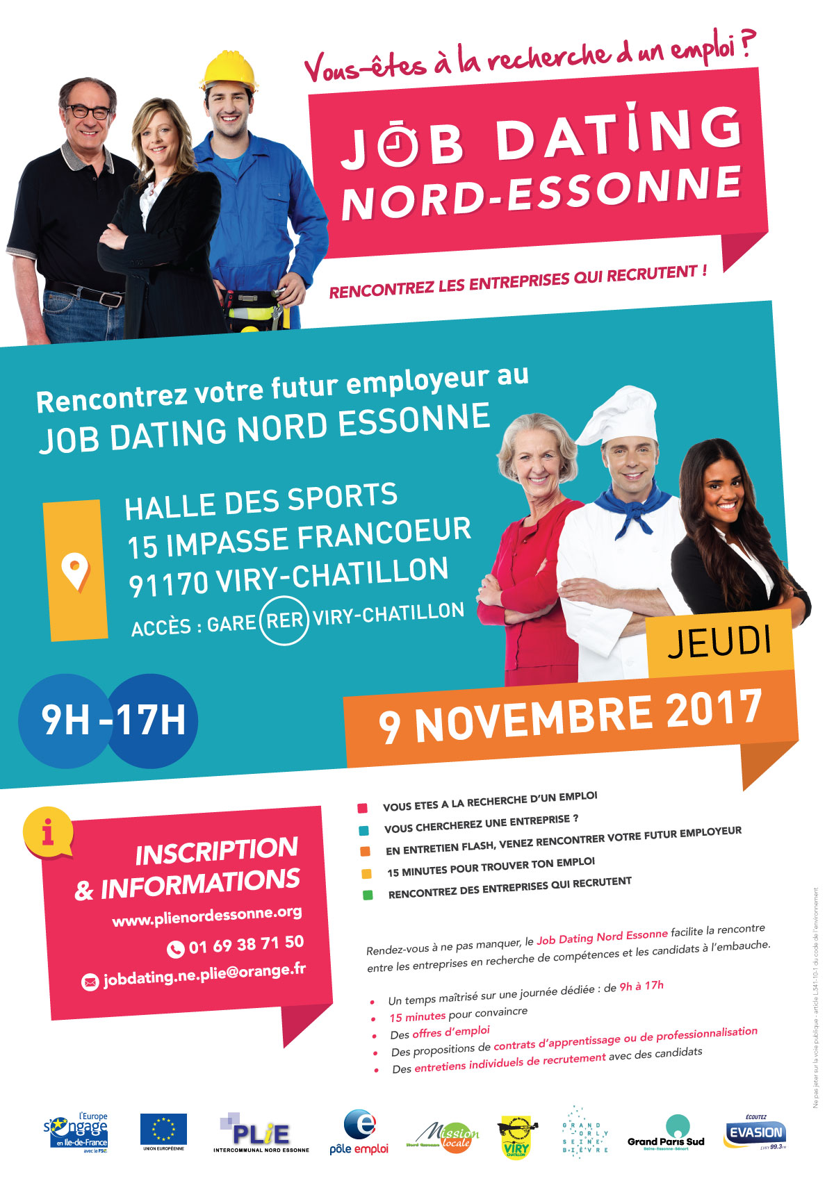 Job dating Nord Essonne Viry-Chatillon 9 novembre 2017